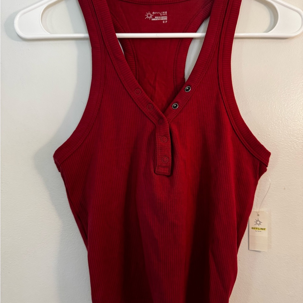 Off Line Red Women's Tank Top
